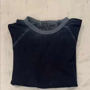 Freecity Lucky Rabbit raglan crewneck sweatshirt top black xs